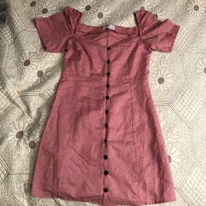 Linen Lux Pink Dress